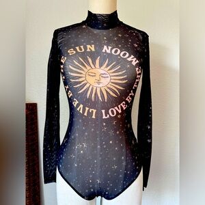 Celestial Sun & Moon Sheer Bodysuit